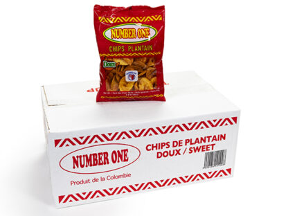 Chips de plantain Doux Number One-20x85g – Image 2